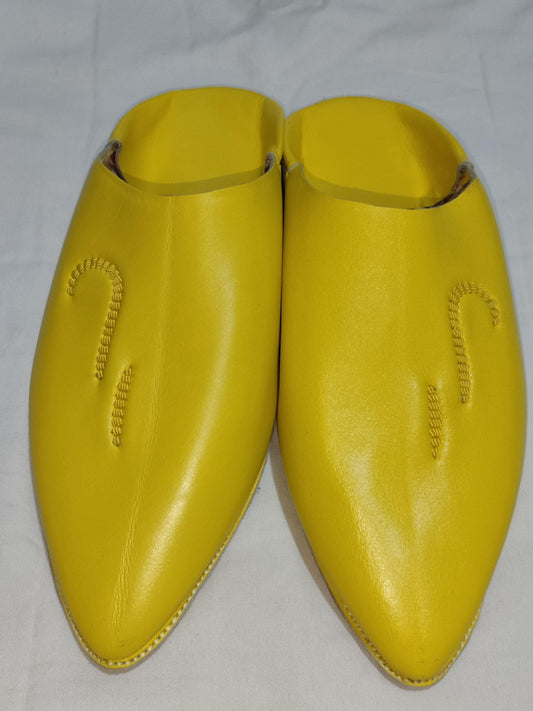 Luxury Handmade Moroccan Fassi Babouche – Traditional Leather Slippers for Men | Artisanal Moroccan Footwear