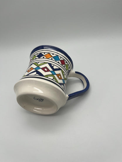 Moroccan Beldi Mug, Handmade, Boho Ceramic Tea Mug from Morocco