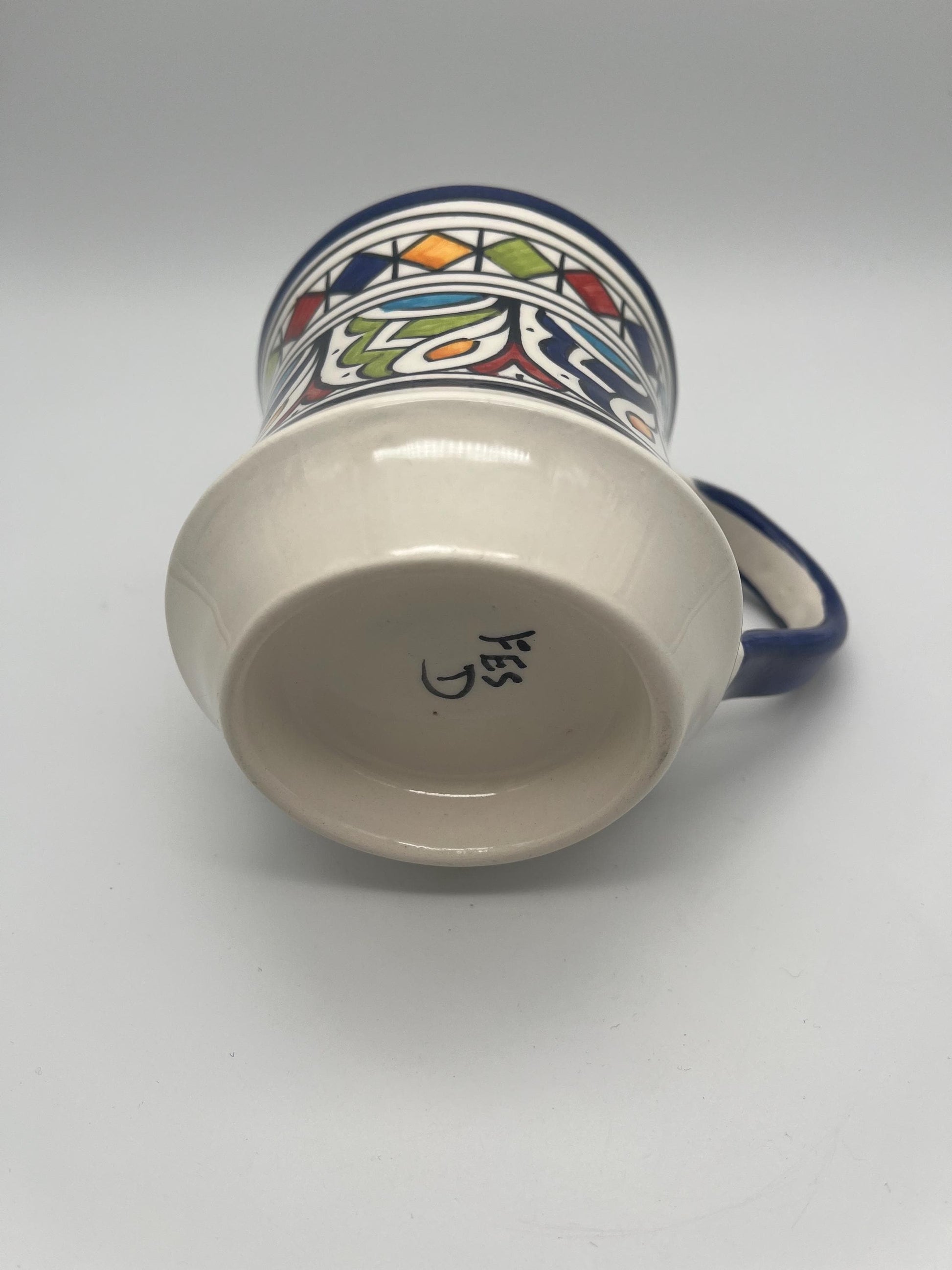 Moroccan Beldi Mug, Handmade, Boho Ceramic Tea Mug from Morocco