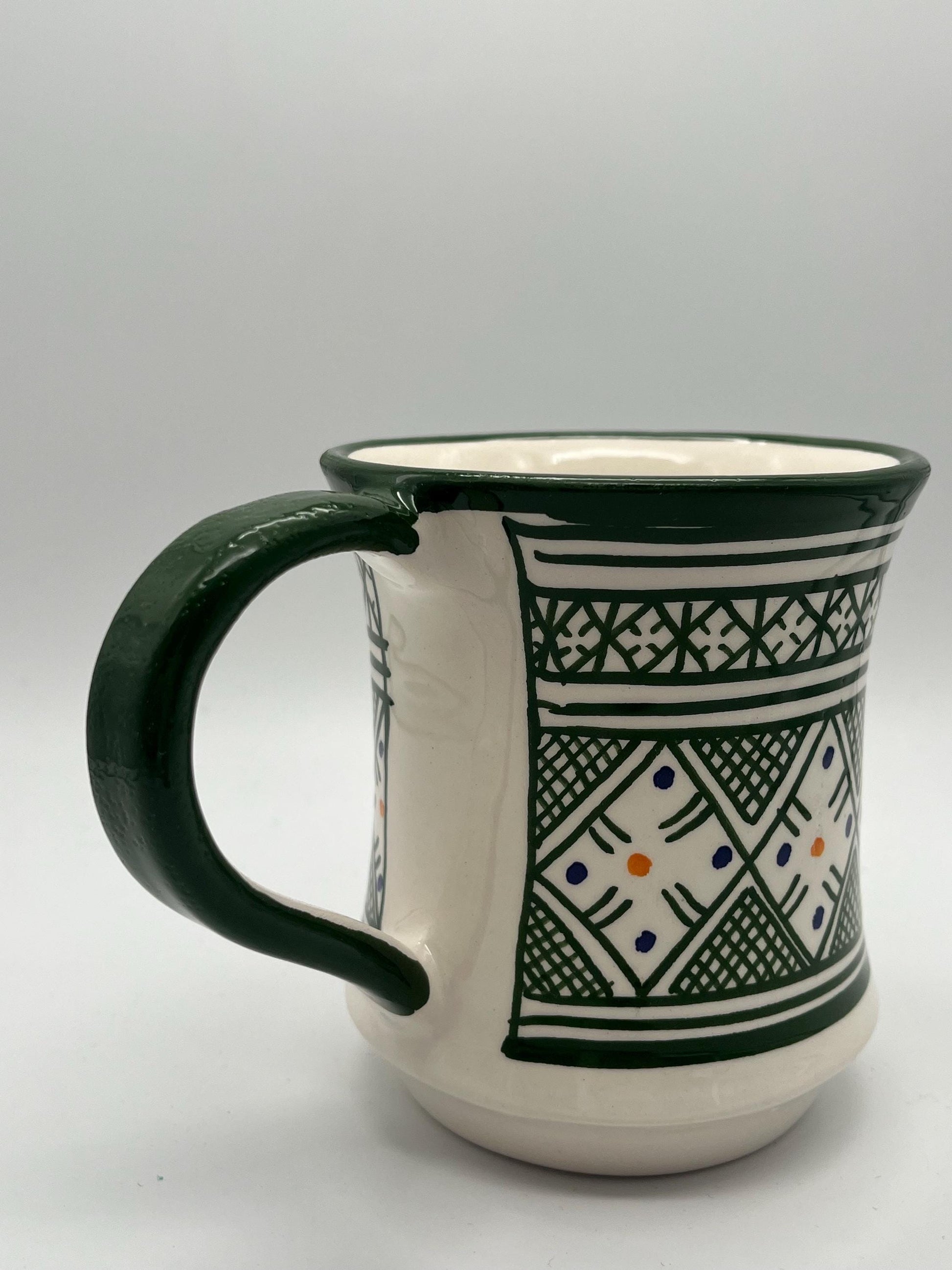 Moroccan Beldi Mug, Handmade, Boho Ceramic Tea Mug from Morocco