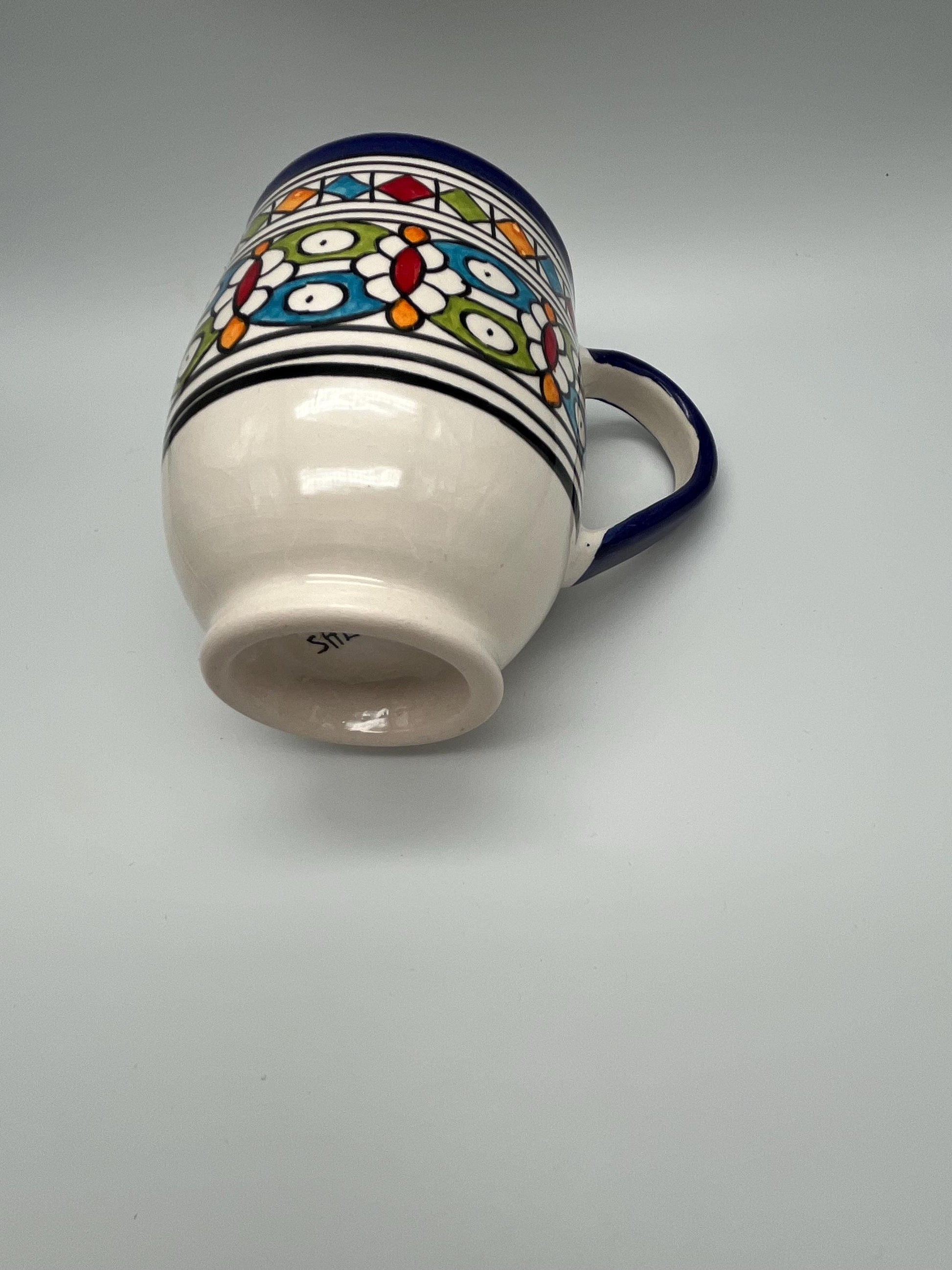 Moroccan Beldi Mug, Handmade, Boho Ceramic Tea Mug from Morocco