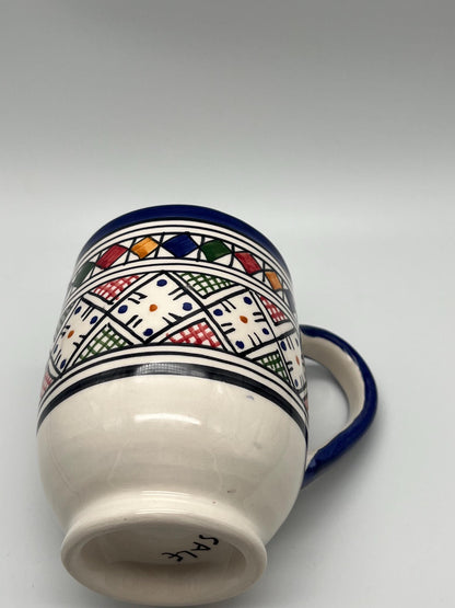 Moroccan Beldi Mug, Handmade, Boho Ceramic Tea Mug from Morocco