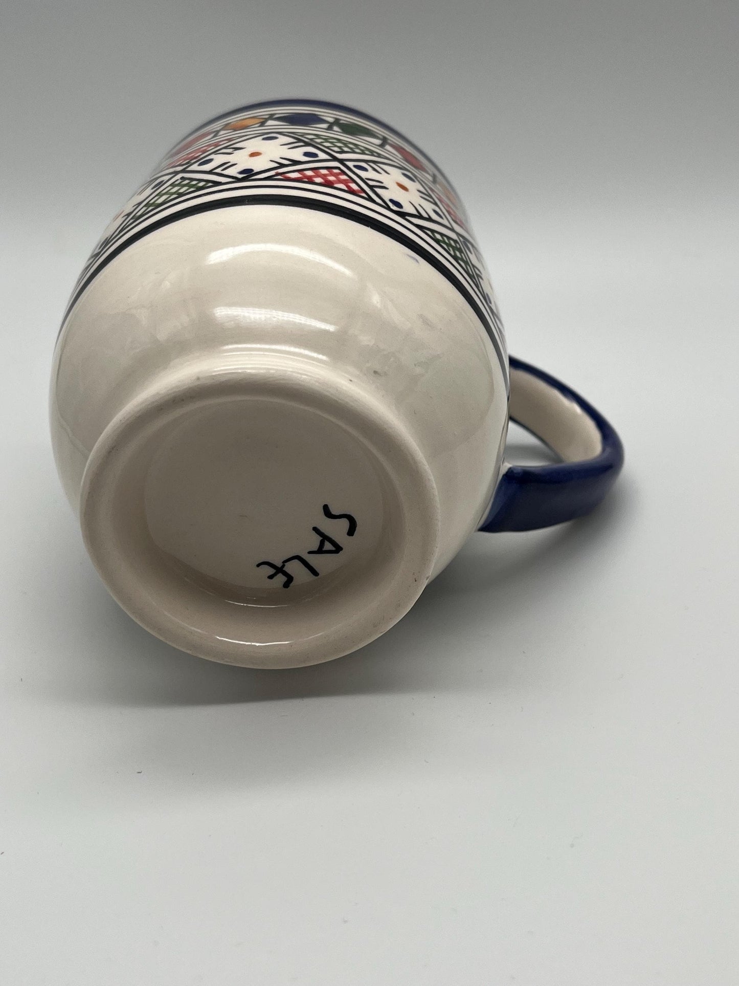 Moroccan Beldi Mug, Handmade, Boho Ceramic Tea Mug from Morocco