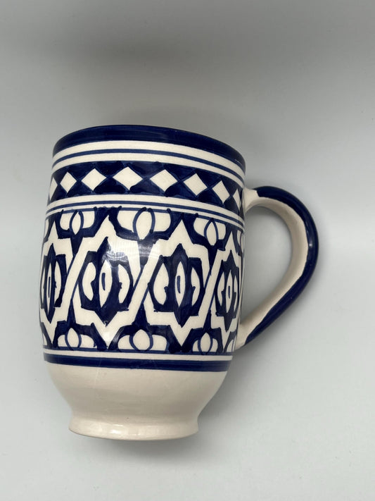 Moroccan Beldi Mug, Handmade, Boho Ceramic Tea Mug from Morocco
