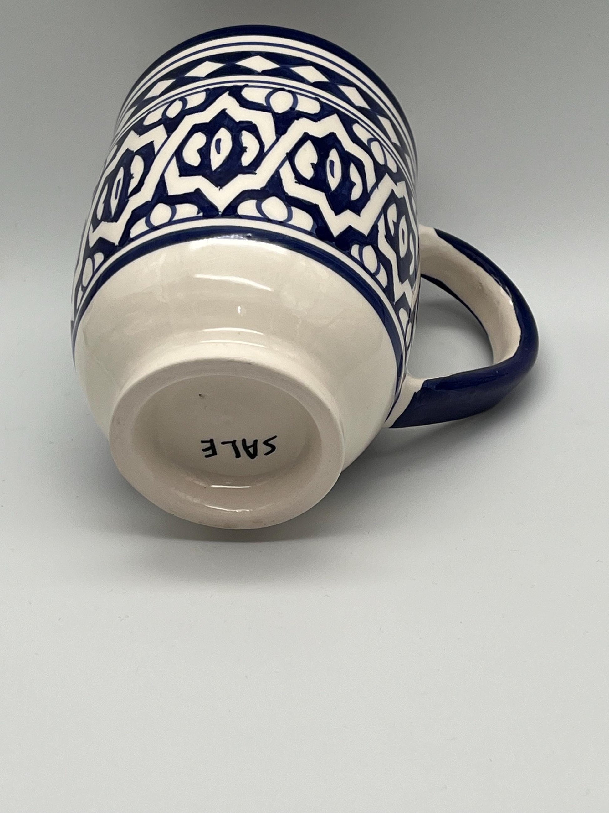 Moroccan Beldi Mug, Handmade, Boho Ceramic Tea Mug from Morocco