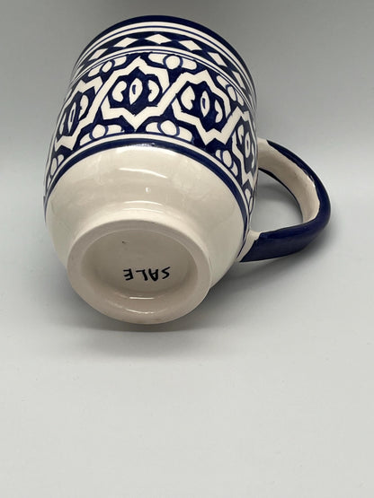 Moroccan Beldi Mug, Handmade, Boho Ceramic Tea Mug from Morocco