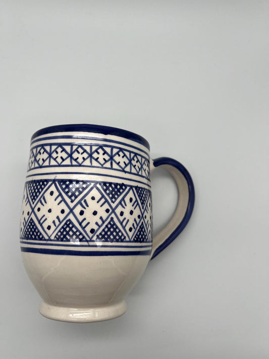Moroccan Beldi Mug, Handmade, Boho Ceramic Tea Mug from Morocco