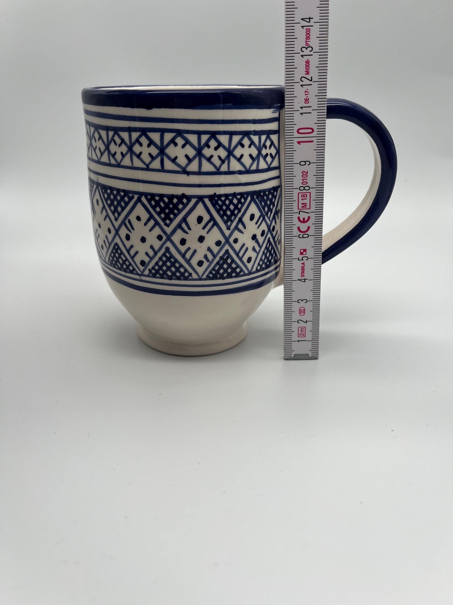 Moroccan Beldi Mug, Handmade, Boho Ceramic Tea Mug from Morocco