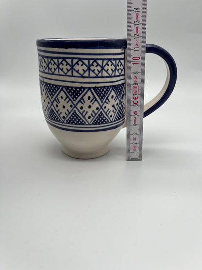 Moroccan Beldi Mug, Handmade, Boho Ceramic Tea Mug from Morocco
