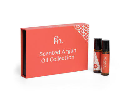 Organic Scented Argan Oil Set – Nourishing Skincare Gift for Hair & Body – Musk, Gardenia, Green Tea and More