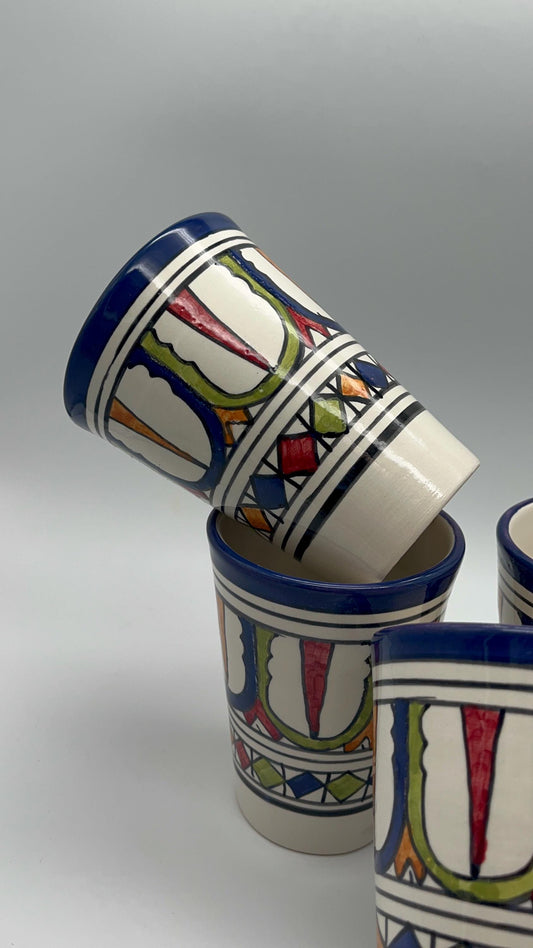 Moroccan Beldi Mug, Handmade, Boho Ceramic Tea Mug from Morocco