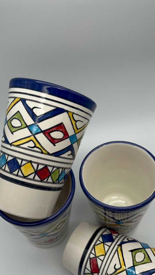 Moroccan Beldi Mug, Handmade, Boho Ceramic Tea Mug from Morocco