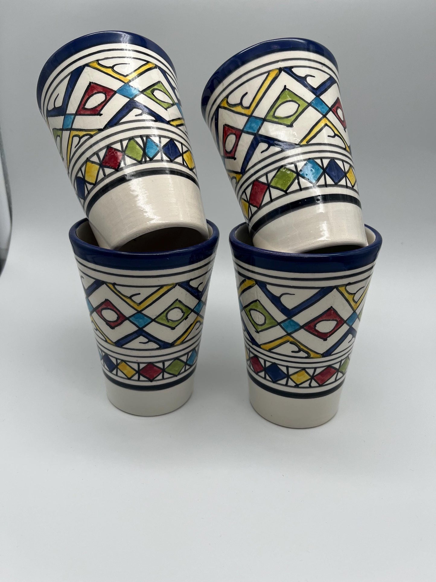 Moroccan Beldi Mug, Handmade, Boho Ceramic Tea Mug from Morocco