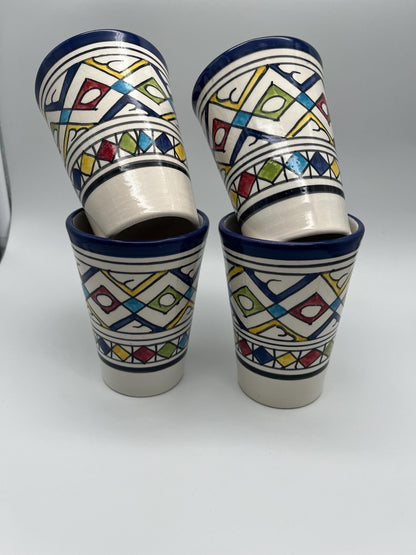 Moroccan Beldi Mug, Handmade, Boho Ceramic Tea Mug from Morocco