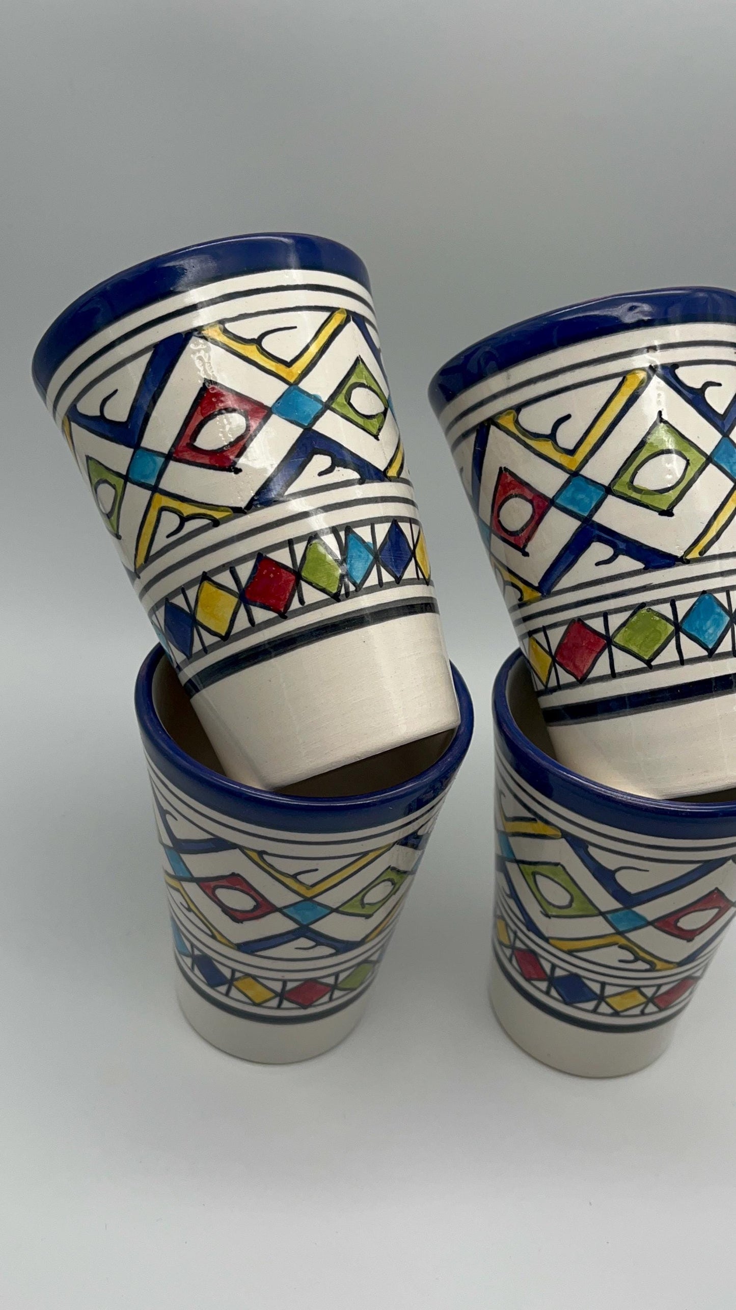Moroccan Beldi Mug, Handmade, Boho Ceramic Tea Mug from Morocco