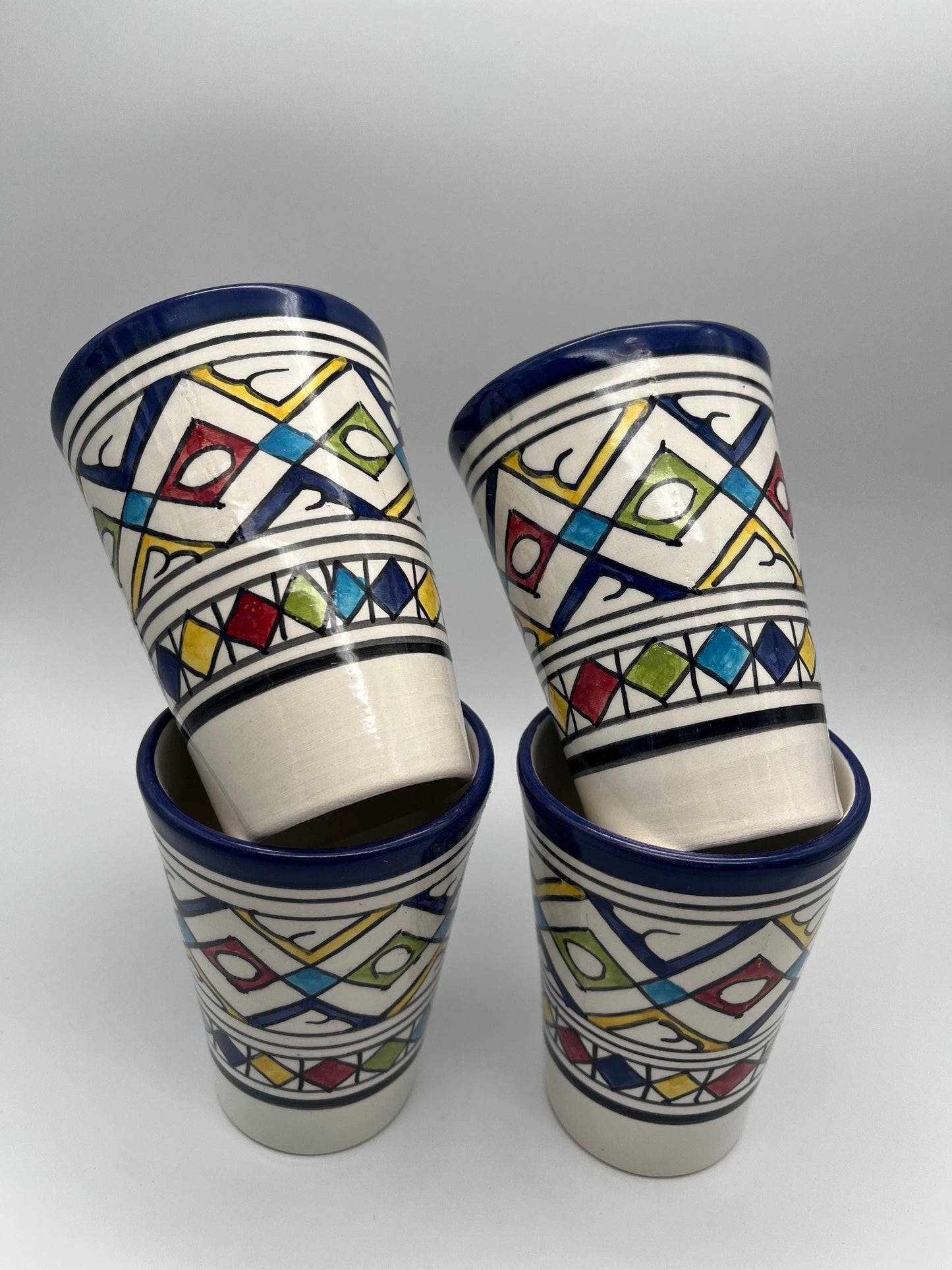 Moroccan Beldi Mug, Handmade, Boho Ceramic Tea Mug from Morocco