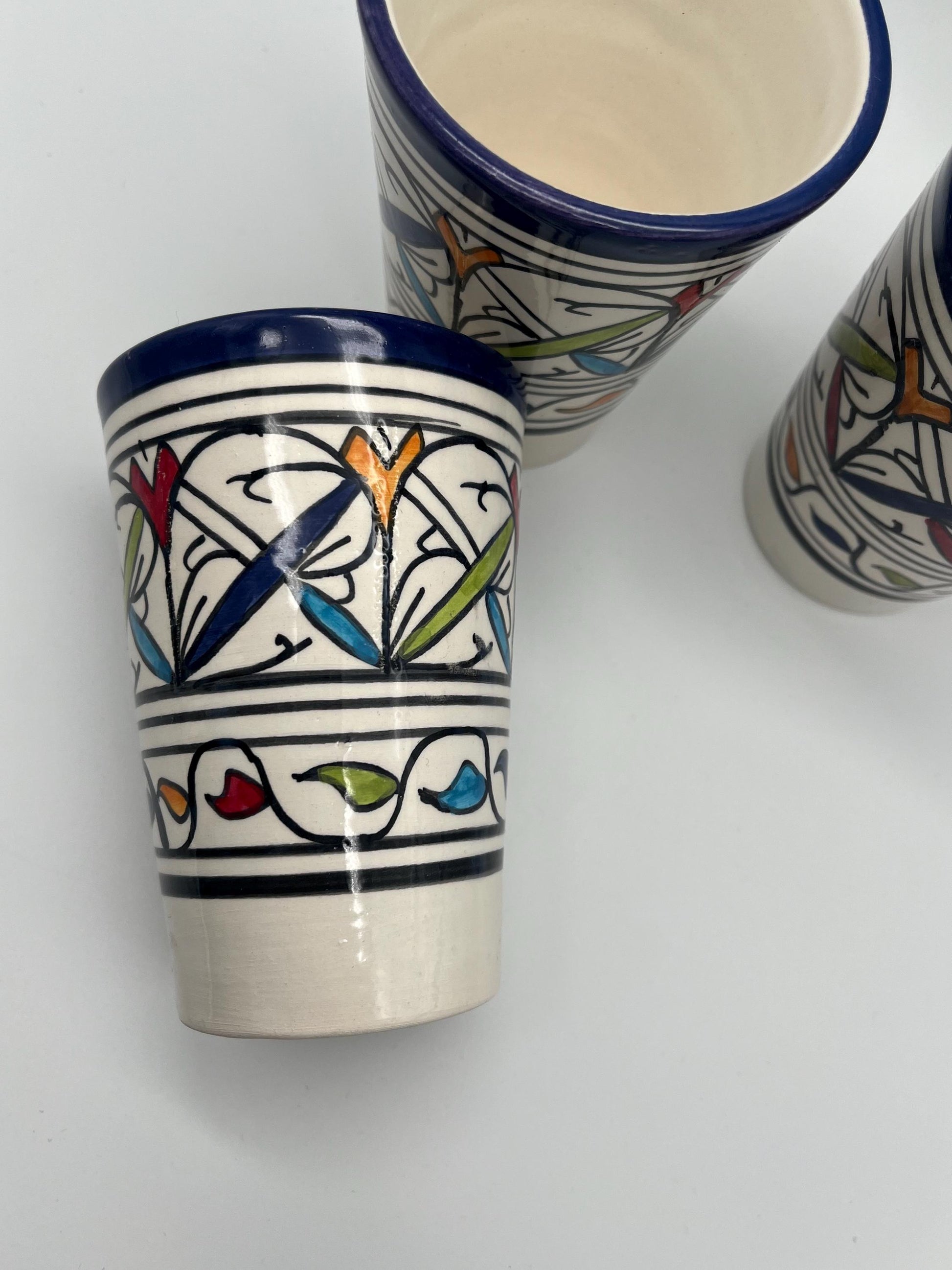 Moroccan Beldi Mug, Handmade, Boho Ceramic Tea Mug from Morocco