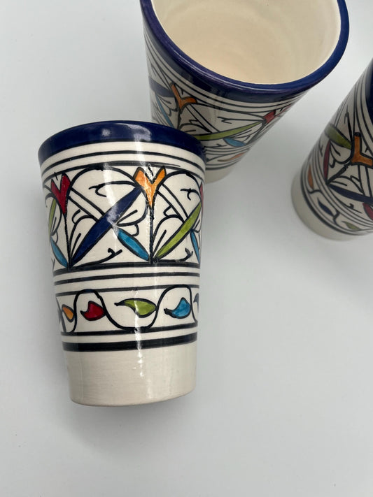 Moroccan Beldi Mug, Handmade, Boho Ceramic Tea Mug from Morocco