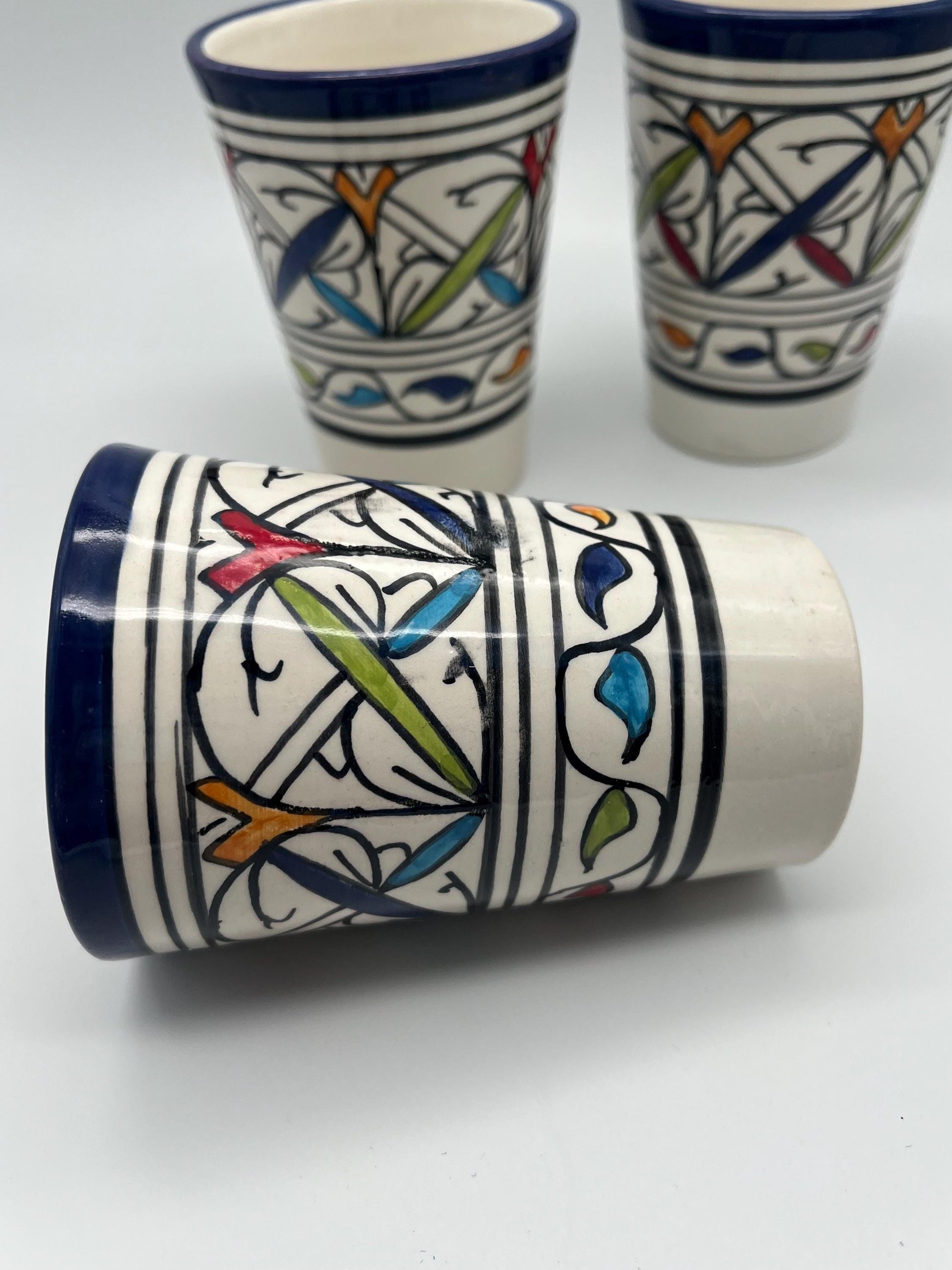 Moroccan Beldi Mug, Handmade, Boho Ceramic Tea Mug from Morocco