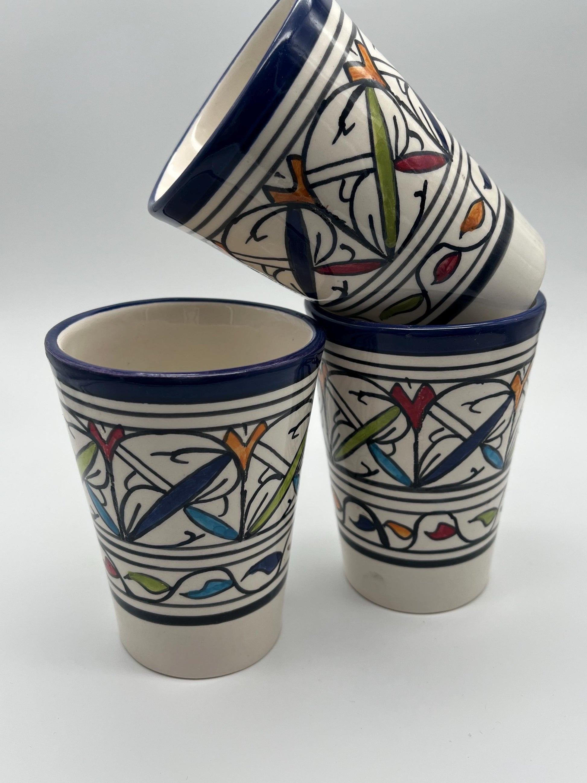 Moroccan Beldi Mug, Handmade, Boho Ceramic Tea Mug from Morocco