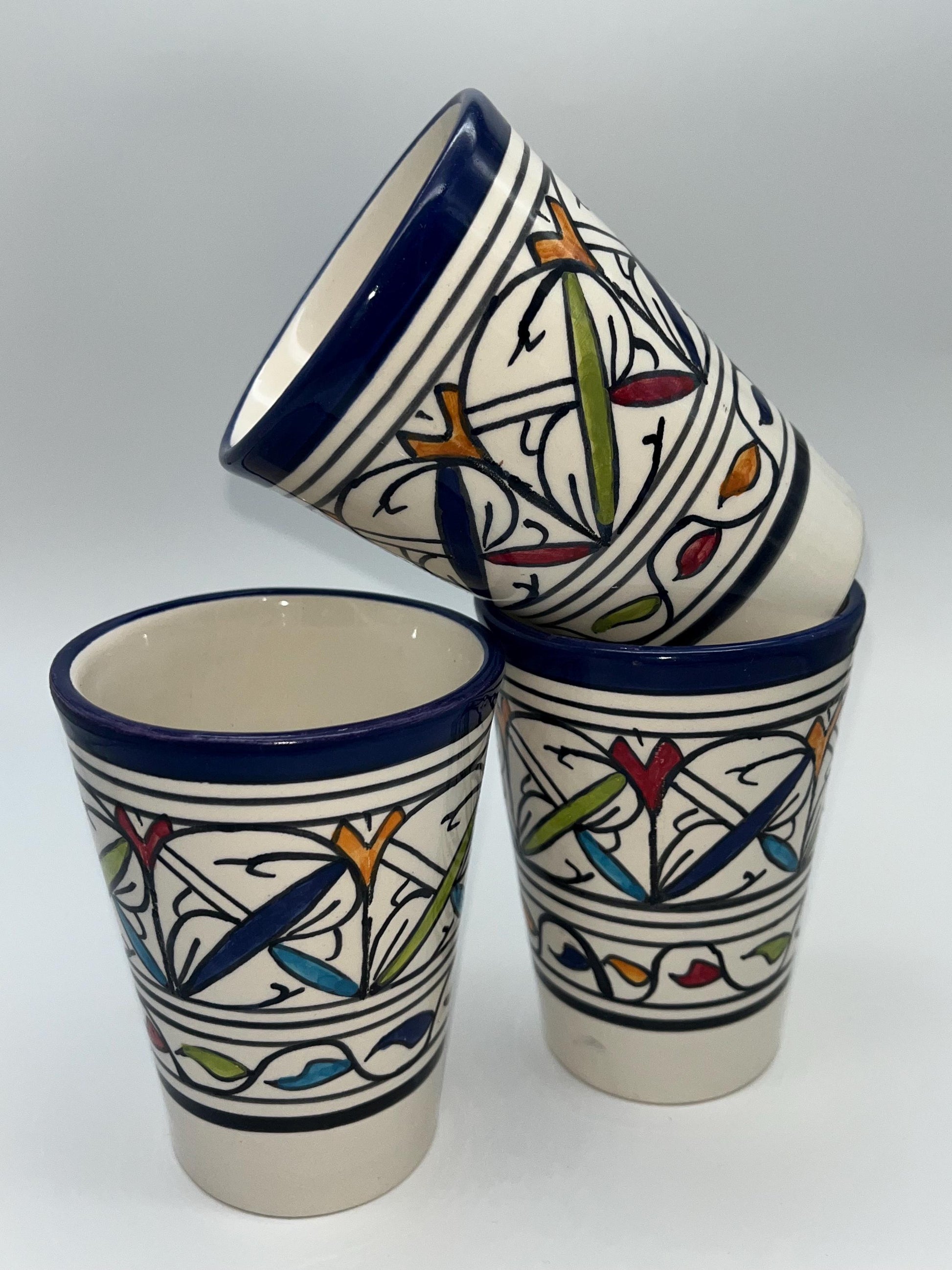 Moroccan Beldi Mug, Handmade, Boho Ceramic Tea Mug from Morocco