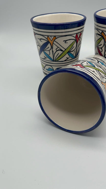 Moroccan Beldi Mug, Handmade, Boho Ceramic Tea Mug from Morocco