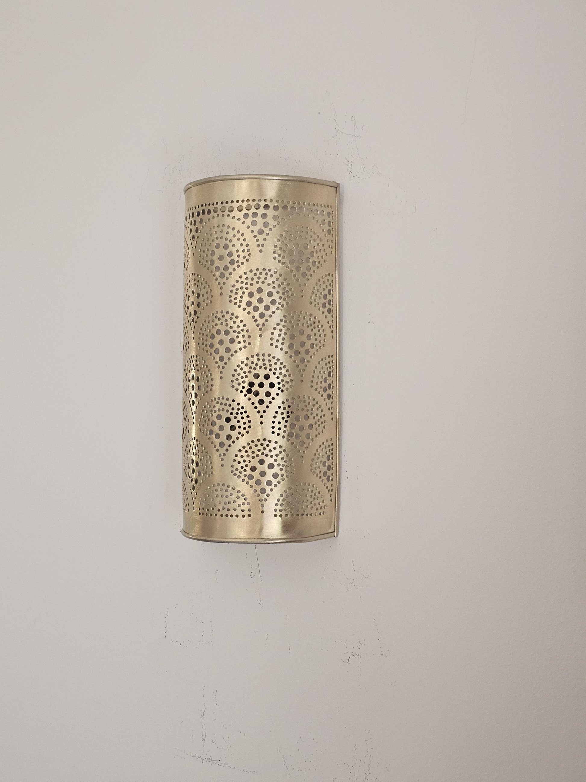 Moroccan Brass Wall Sconce, Brass Wall Lamp