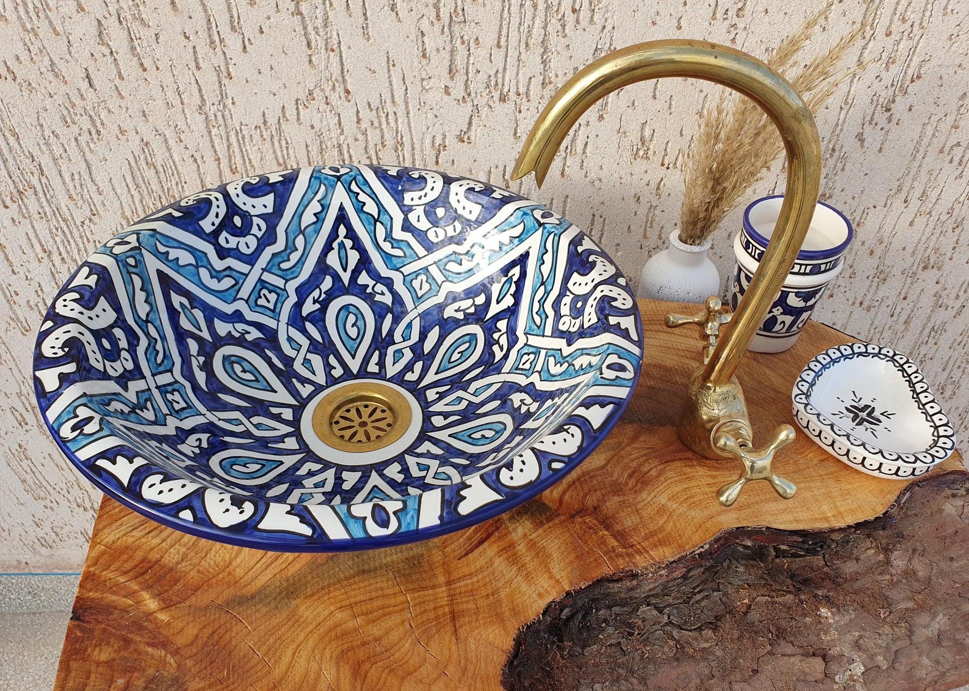 Handmade Ceramic Sink - Moroccan Elegant Washbasin