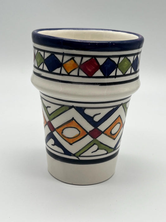 Moroccan Beldi Mug, Handmade, Boho Ceramic Tea Mug from Morocco