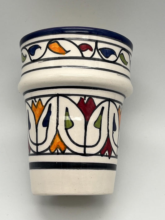 Moroccan Beldi Mug, Handmade, Boho Ceramic Tea Mug from Morocco