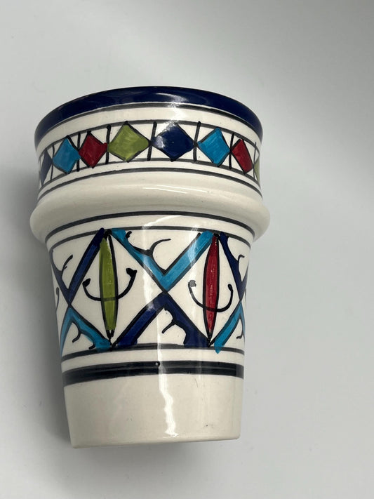 Moroccan Beldi Mug, Handmade, Boho Ceramic Tea Mug from Morocco