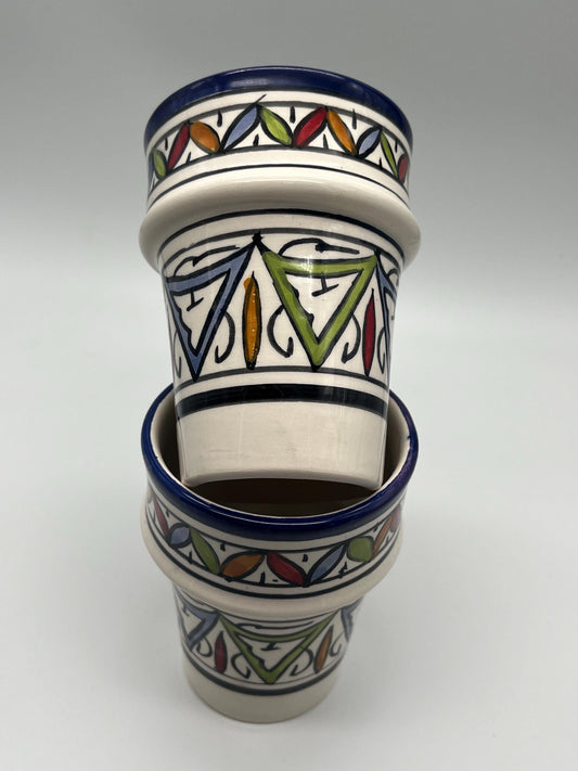 Moroccan Beldi Mug, Handmade, Boho Ceramic Tea Mug from Morocco