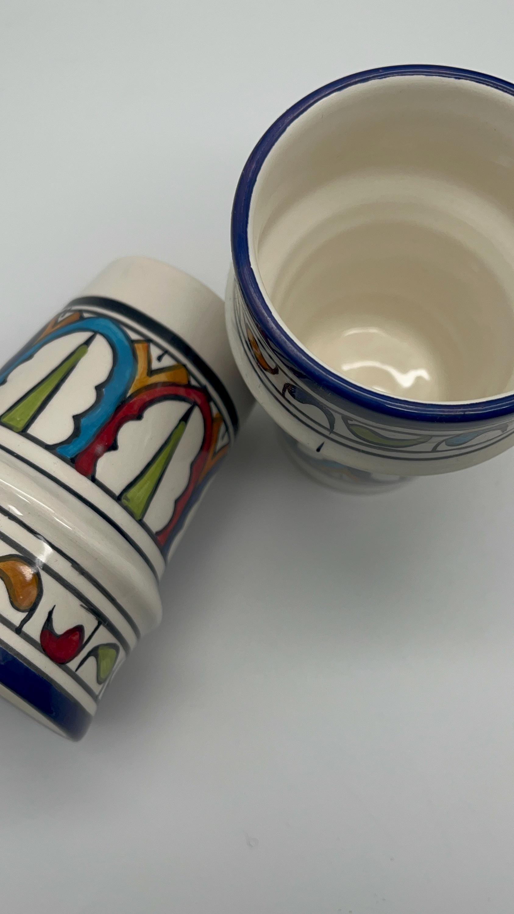 Moroccan Beldi Mug, Handmade, Boho Ceramic Tea Mug from Morocco