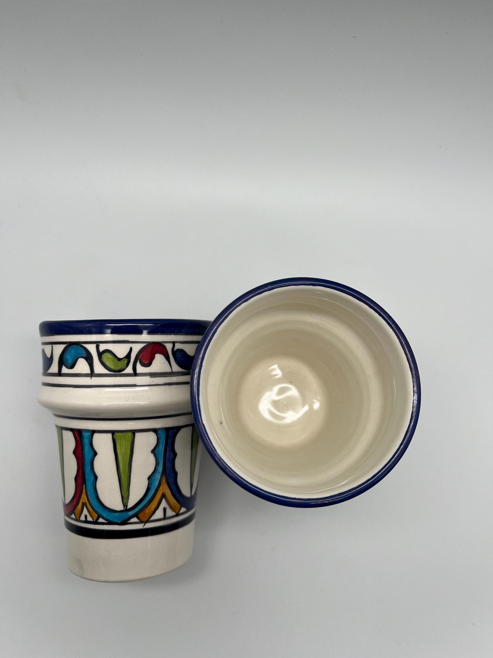 Moroccan Beldi Mug, Handmade, Boho Ceramic Tea Mug from Morocco