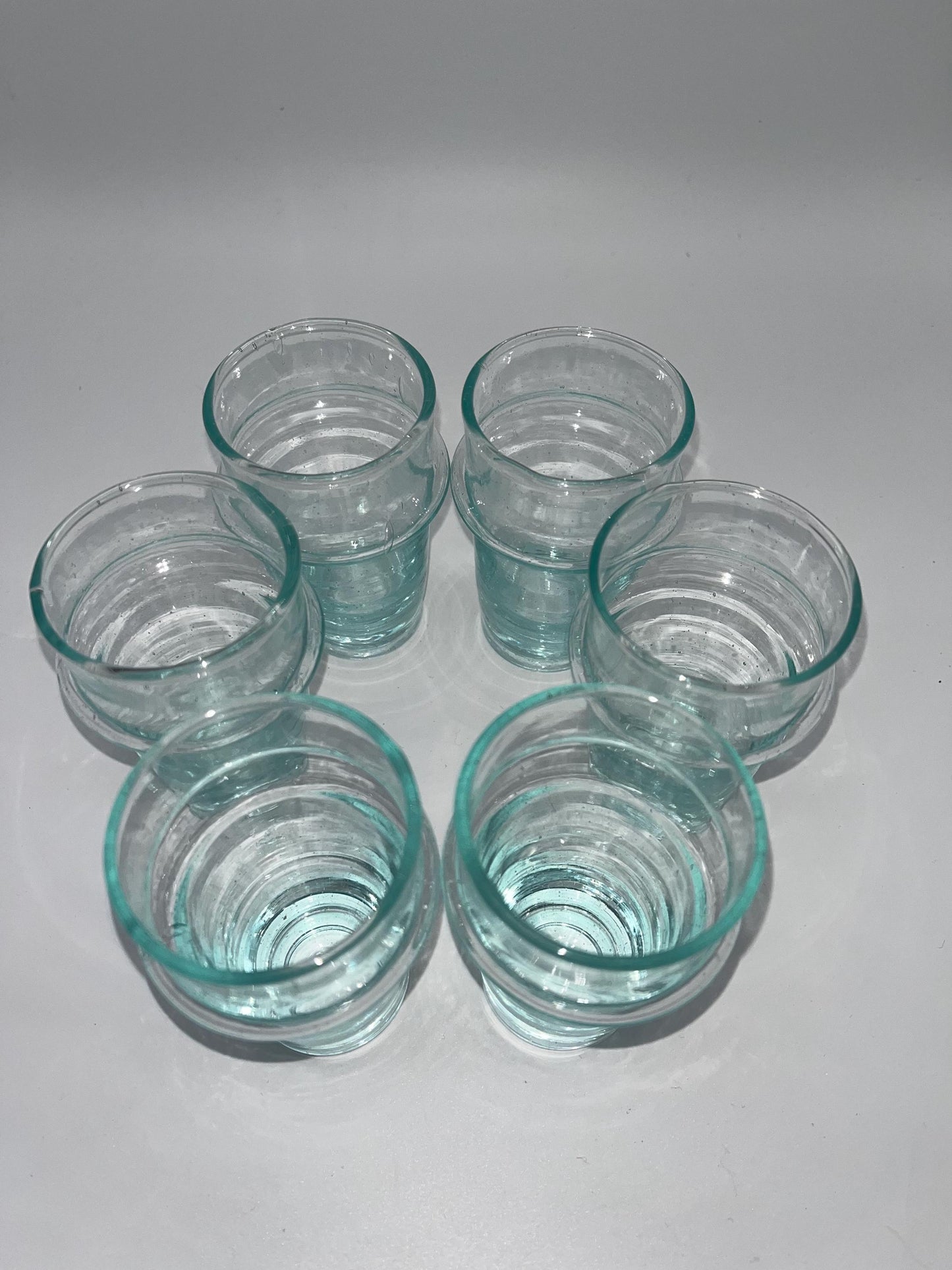 Handmade Moroccan Tea Glass, Set of 6 Beldi Glasses, Unique Kitchen Tea Cups, Clear Glass Mugs, High Quality Kitchen Accessories,