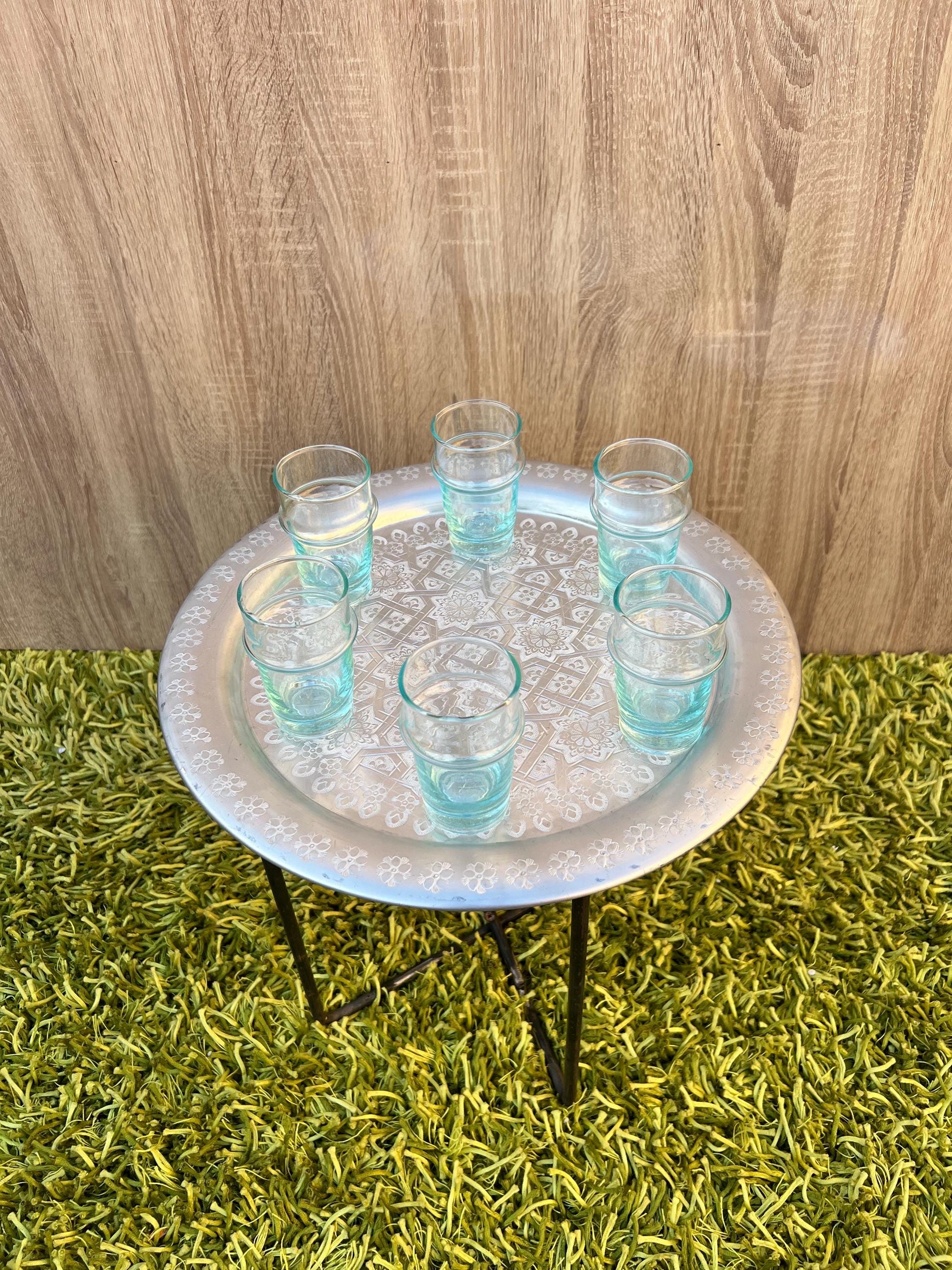 Moroccan Teacup Set of 6 Beldi Glasses Handmade