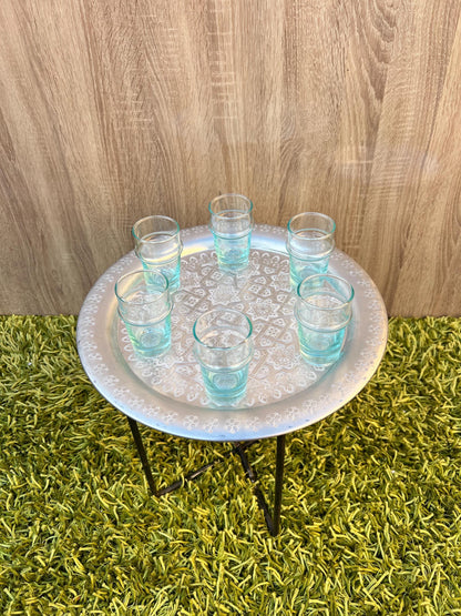 Moroccan Teacup Set of 6 Beldi Glasses Handmade
