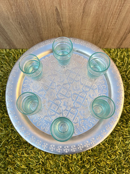 Moroccan Teacup Set of 6 Beldi Glasses Handmade
