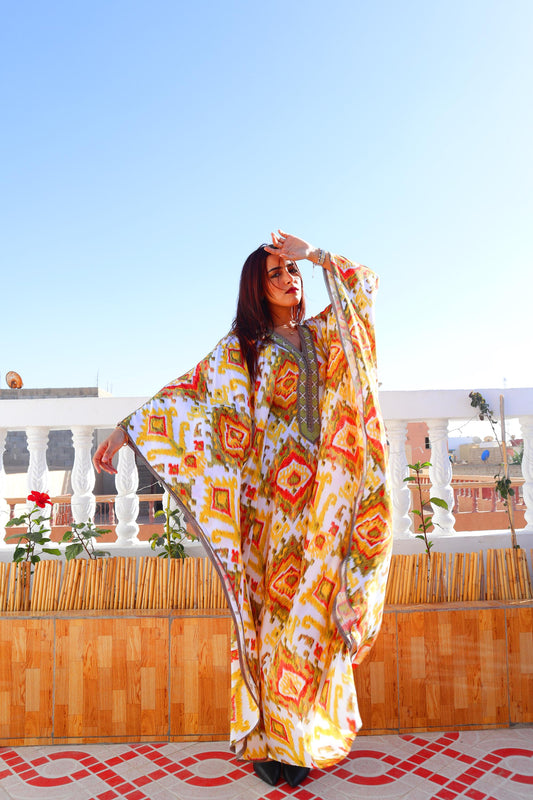 Beautiful Winter Kaftan Dress, Luxury Winter Kaftan, Women'S Kaftan Dress with Head Cover, Moroccan and African Abaya, Valentine'S Dress