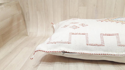 50% off Cactus Silk Pillow Cover, Moroccan Boho Throw Pillow ,Hand Woven Berber Pillow, Sabra Cactus Silk Cushion Cover,Pillow,Cushion
