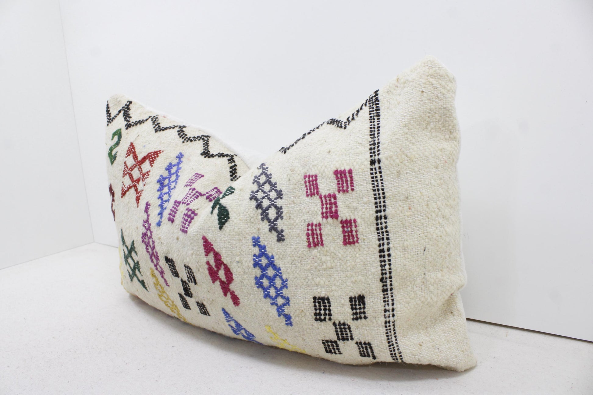 Vintage Moroccan Pillows 100% Wool ,Absolutely Gorgeous Pillow Floor Pillow Moroccan Berber Home Design Handmade Kilim Berber P253