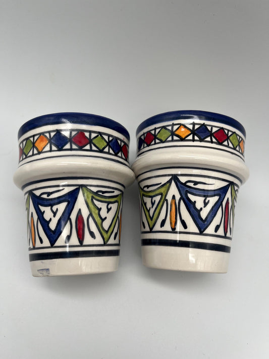 Moroccan Beldi Mug, Handmade, Boho Ceramic Tea Mug from Morocco 8 Cm