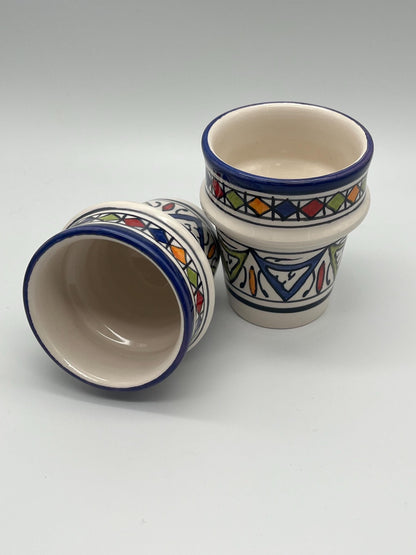 Moroccan Beldi Mug, Handmade, Boho Ceramic Tea Mug from Morocco 8 Cm