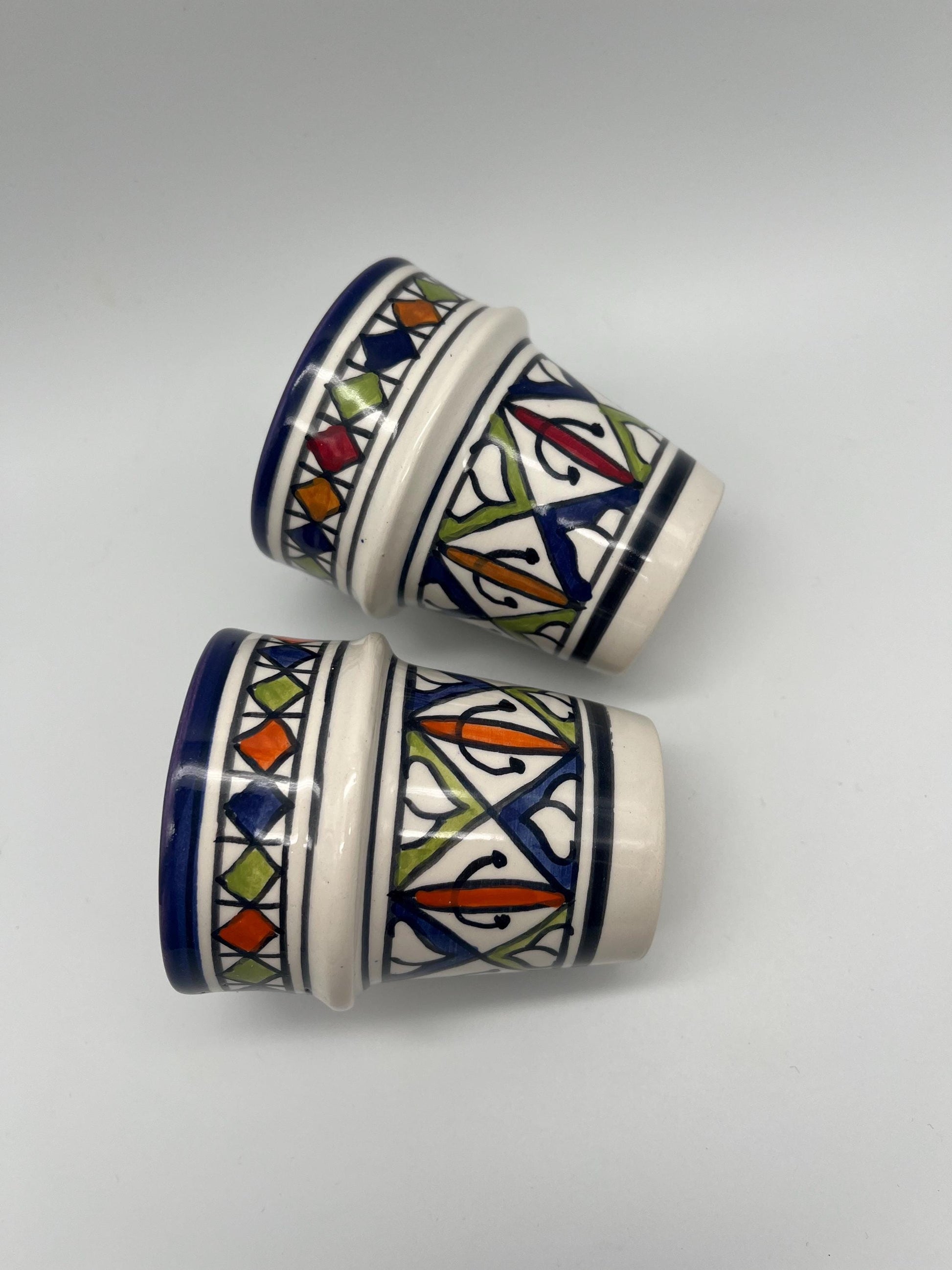 Moroccan Beldi Mug, Handmade, Boho Ceramic Tea Mug from Morocco 8 Cm