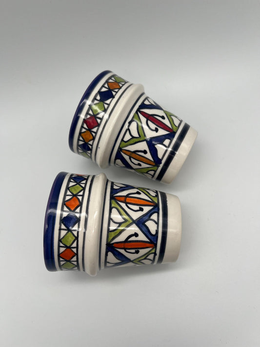 Moroccan Beldi Mug, Handmade, Boho Ceramic Tea Mug from Morocco 8 Cm