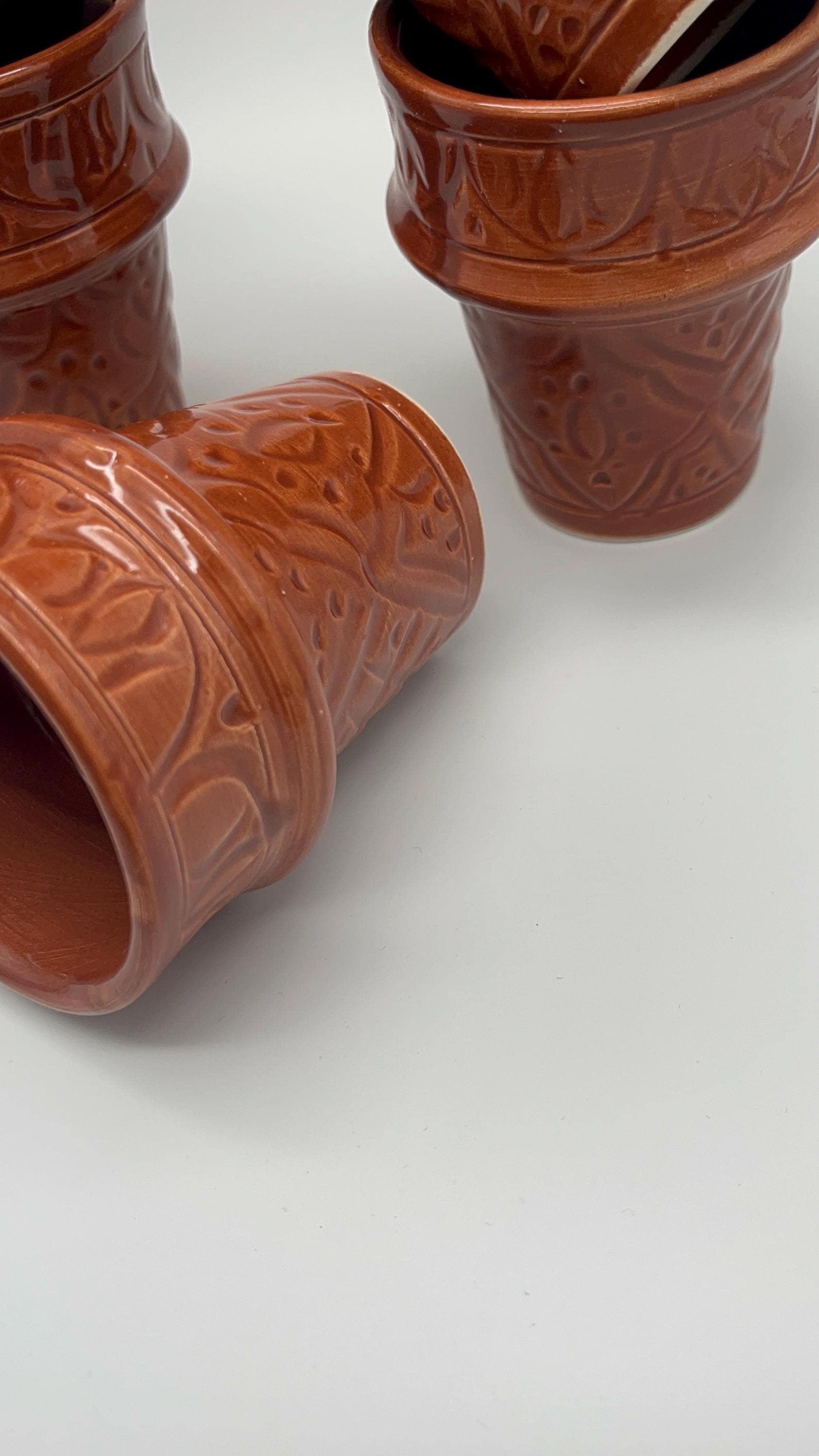 Moroccan Beldi Mug, Handmade, Boho Ceramic Tea Mug from Morocco, Fes 8 Cm