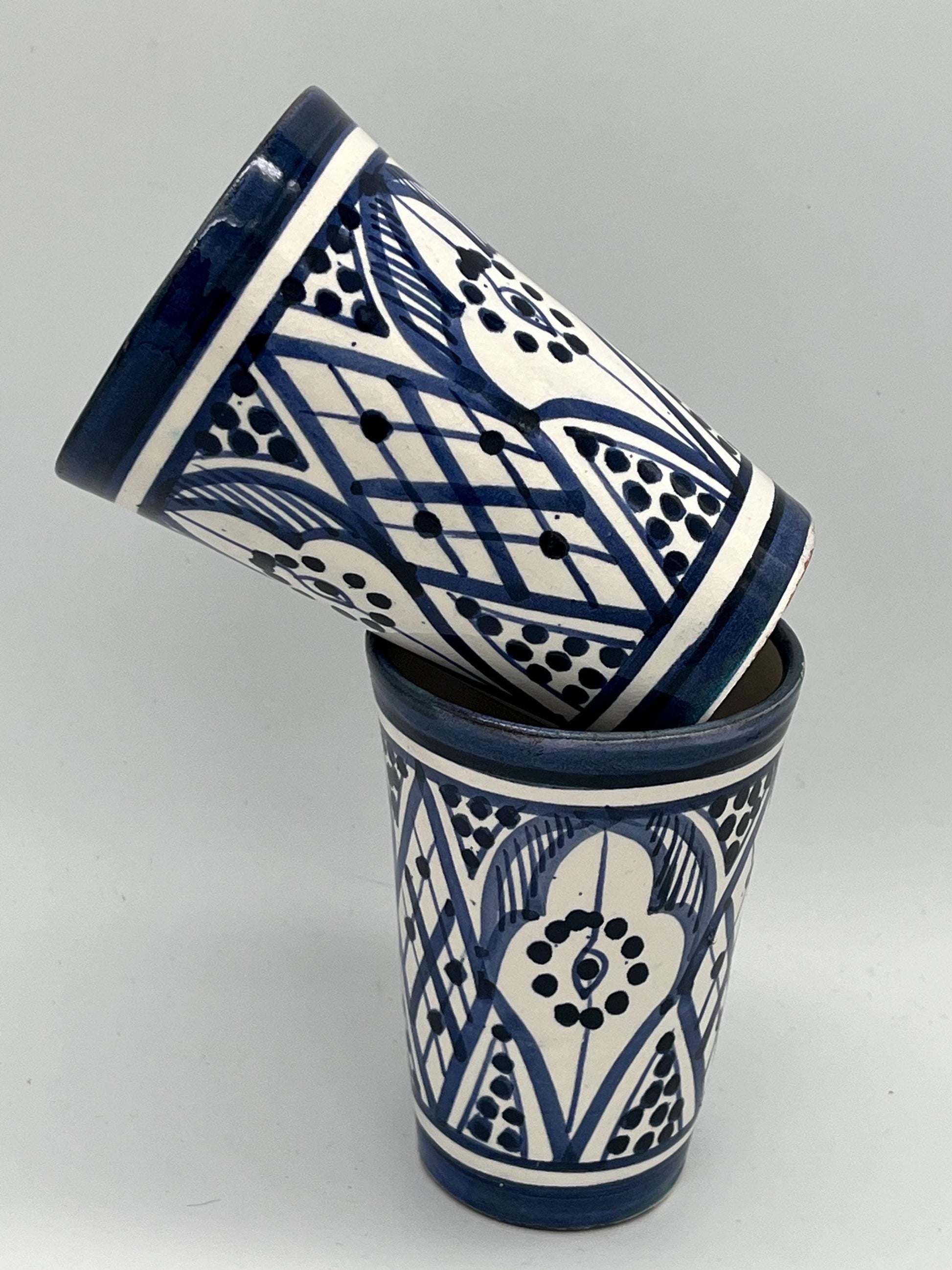 Moroccan Beldi Mug, Handmade, Boho Ceramic Tea Mug from Morocco