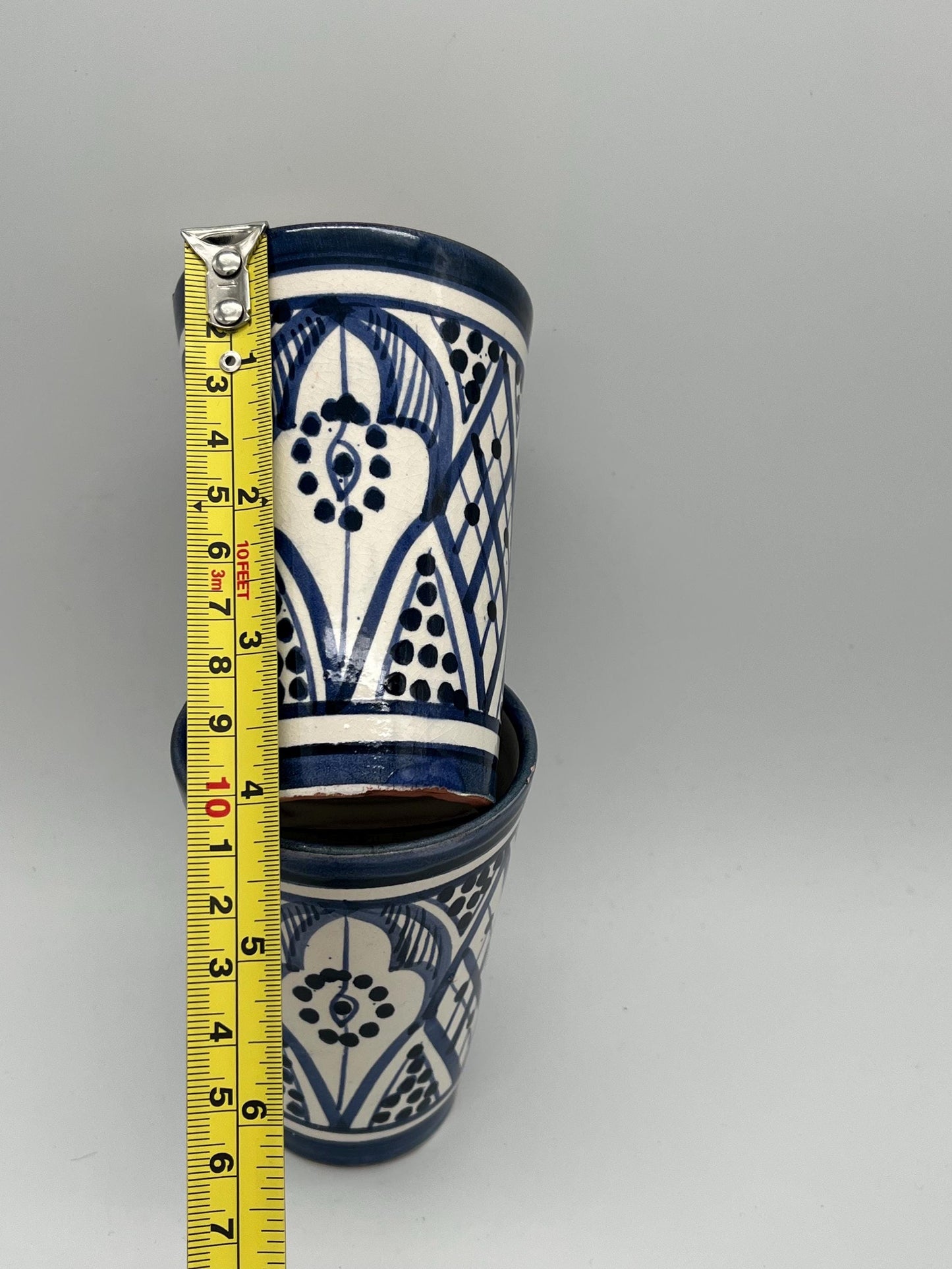 Moroccan Beldi Mug, Handmade, Boho Ceramic Tea Mug from Morocco