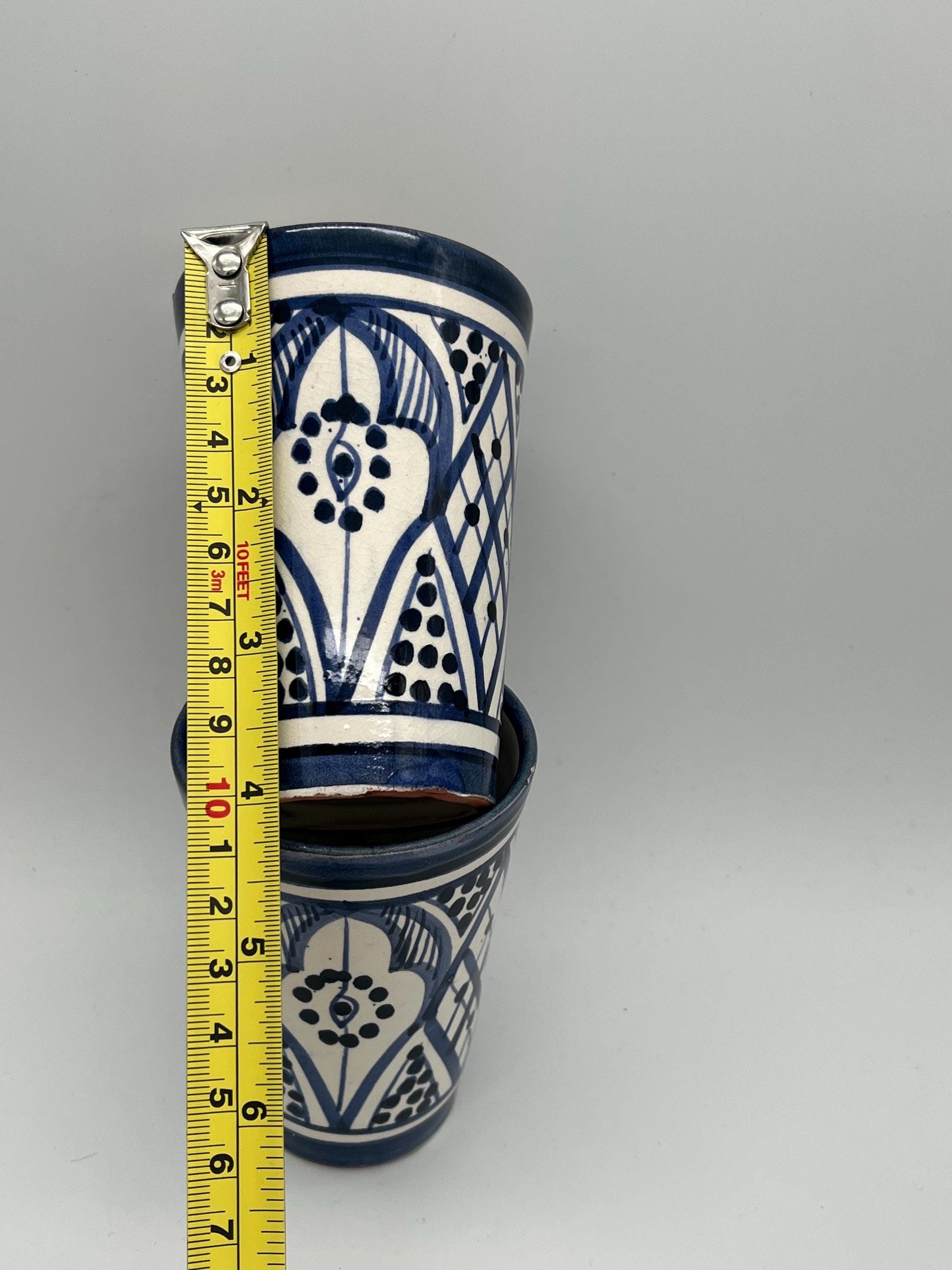 Moroccan Beldi Mug, Handmade, Boho Ceramic Tea Mug from Morocco