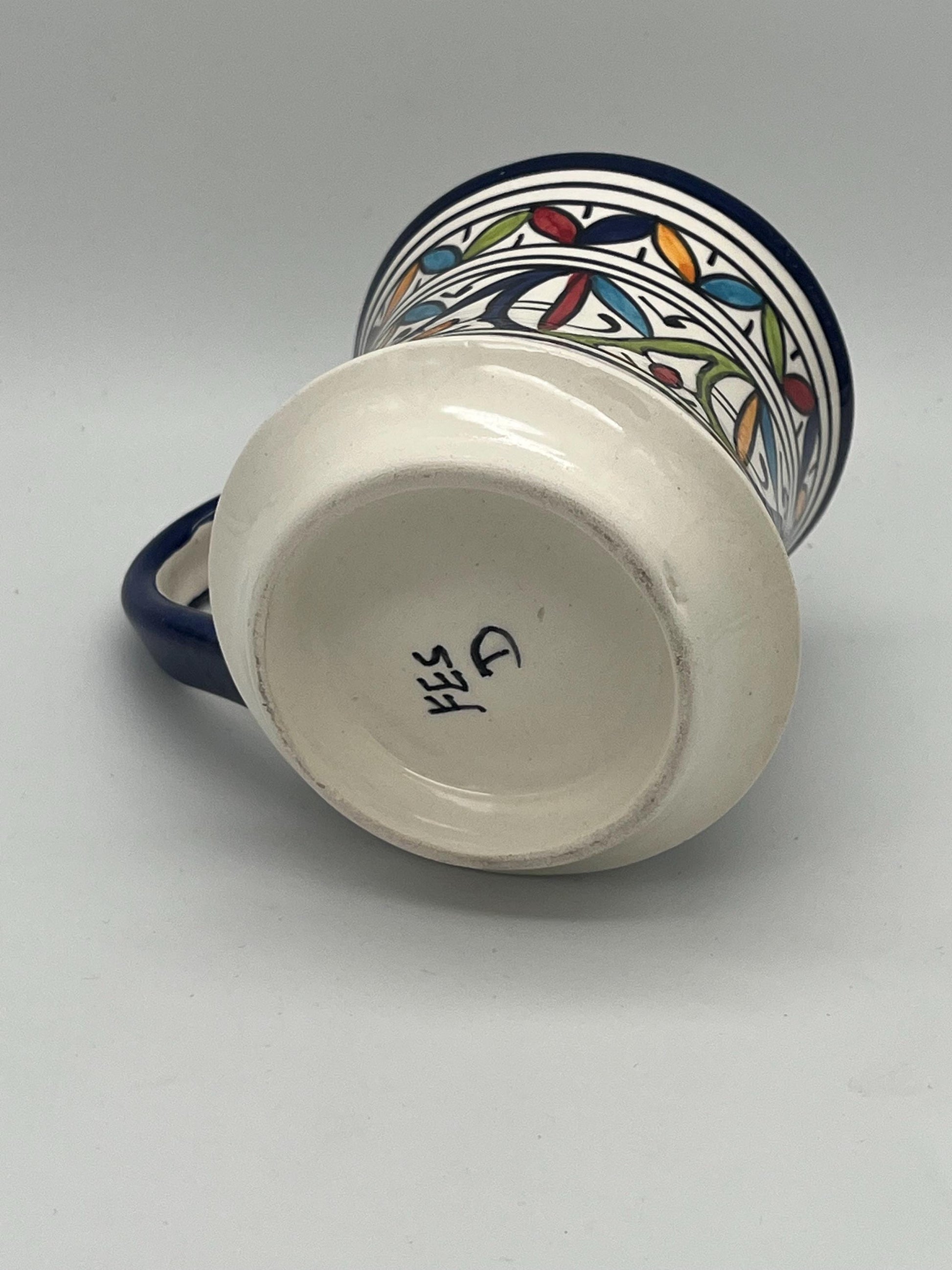 Moroccan Beldi Mug, Handmade, Boho Ceramic Tea Mug from Morocco
